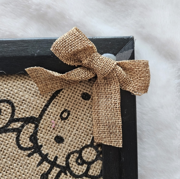 Hello Kitty Burlap Picture Wall Art Decor Handmade - Picture 7 of 8